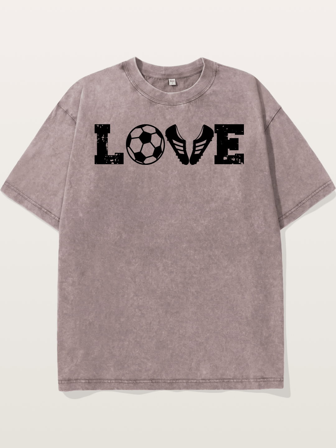 Soccer Love Wordmark With Cleats Washed T-shirt
