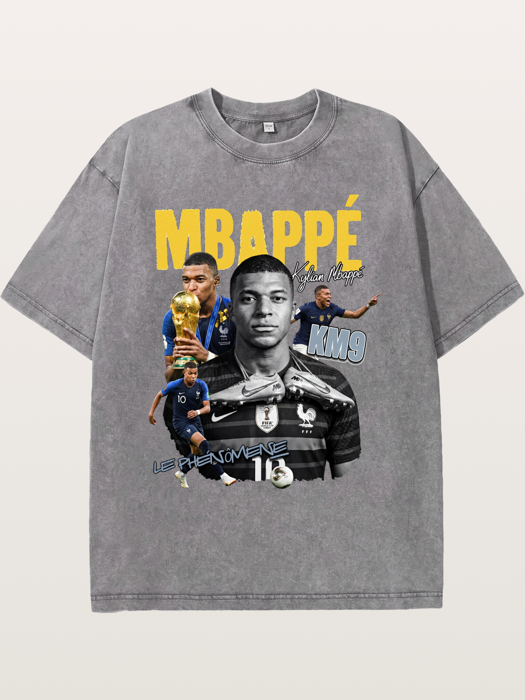 Kylian Mbappé KM9 Graphic Washed T-shirt