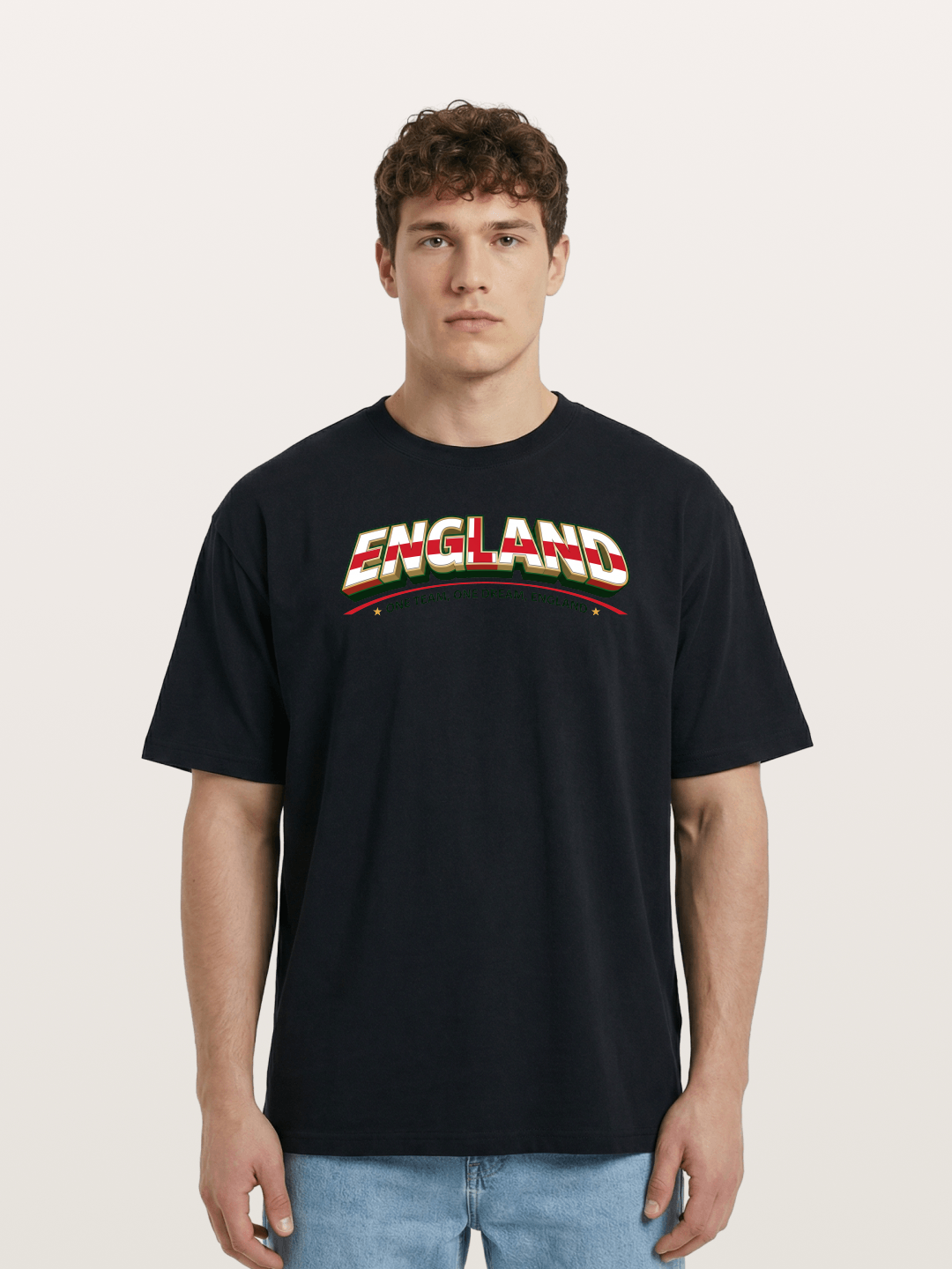 England Retro Team Logo WC Cotton T-shirt