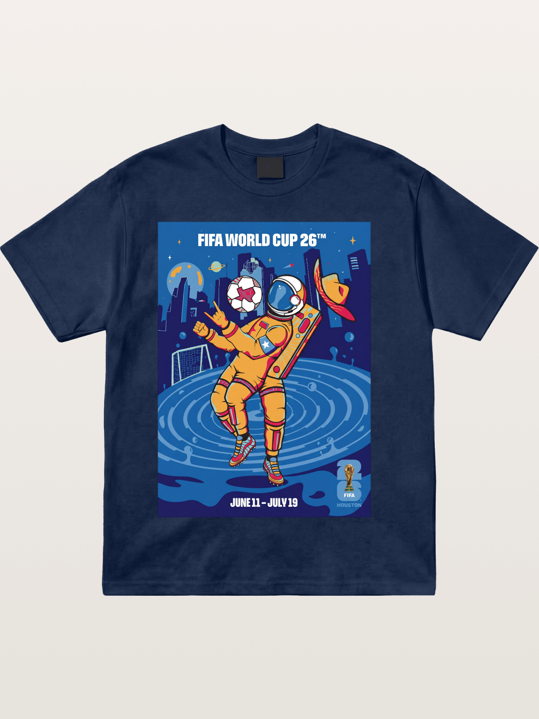 WC 2026 Astronaut Soccer Player Cotton T-shirt