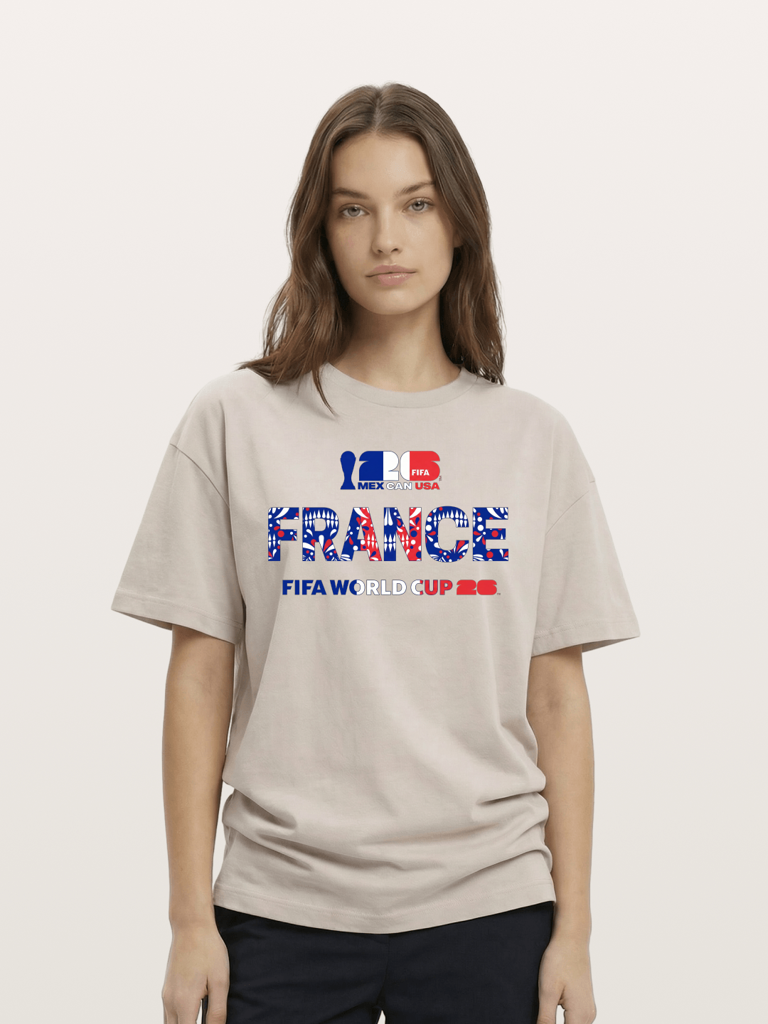 2026 World Cup France Pattern Graphic Cotton T-shirt