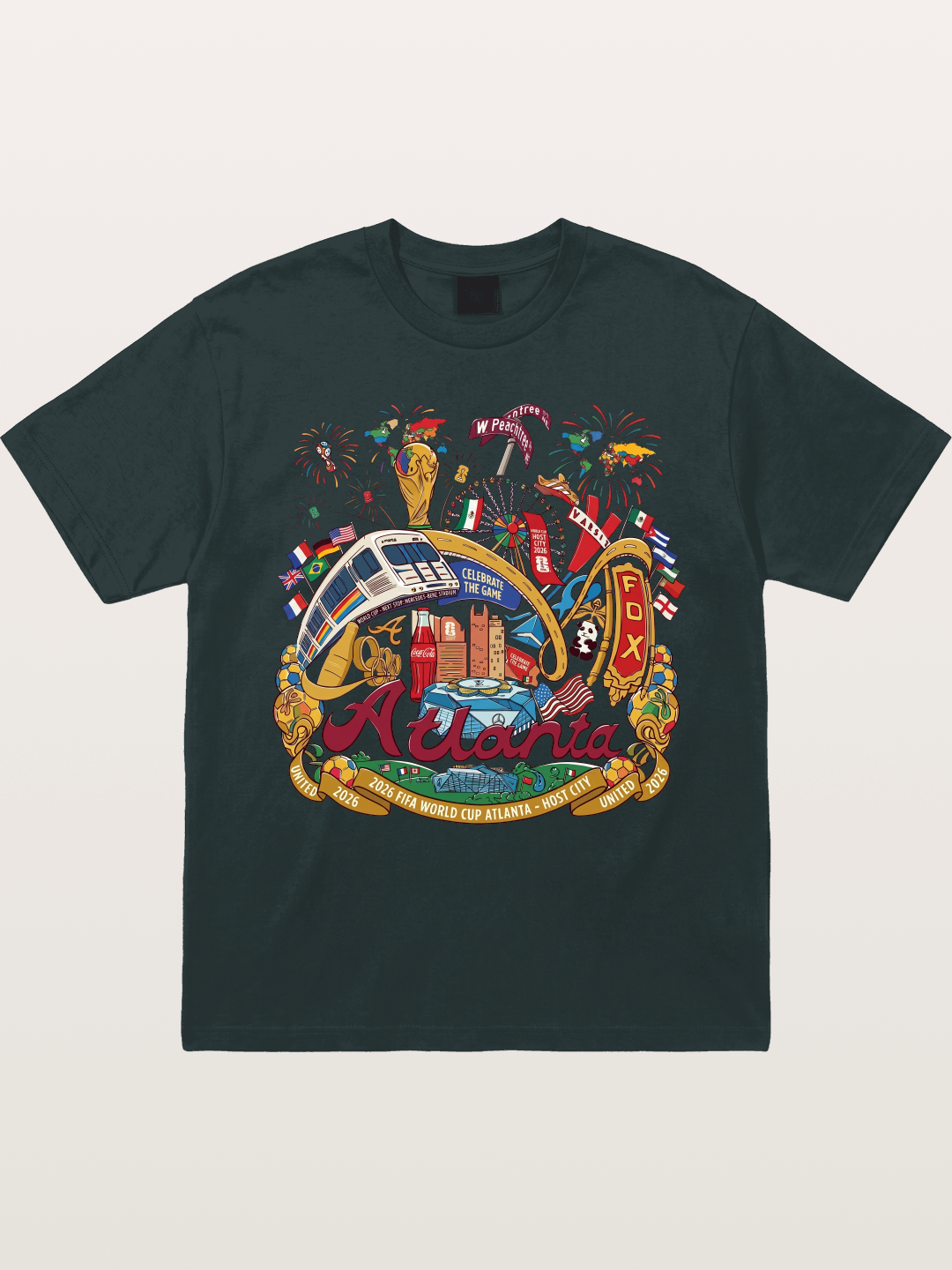 Atlanta 2026 World Cup Poster Gildan T-shirt