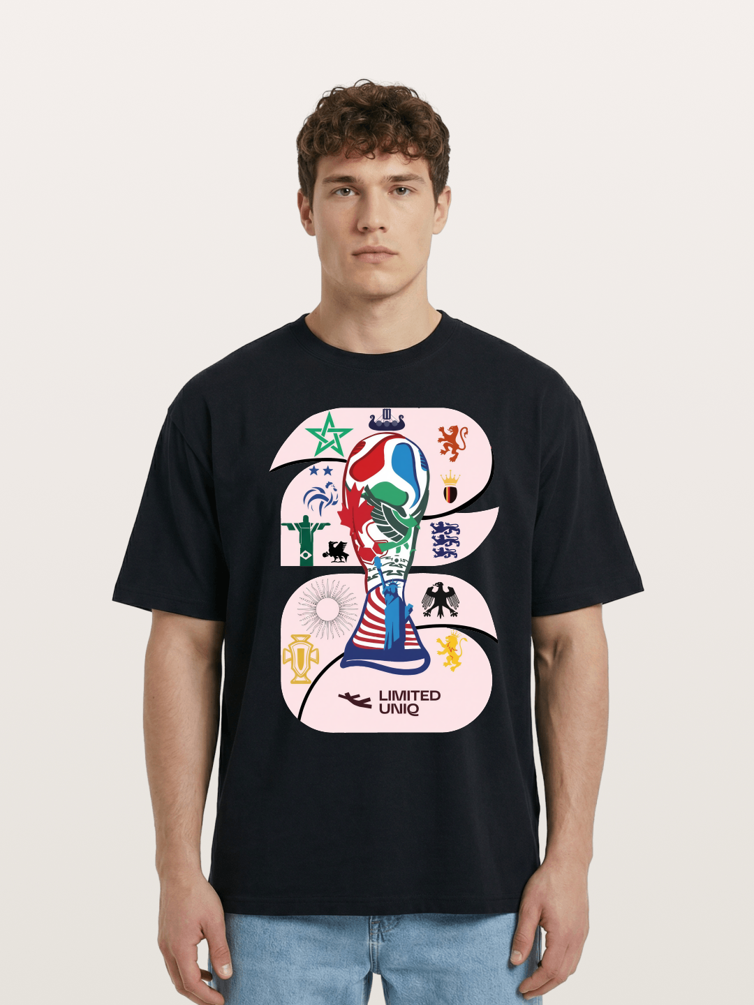 2026 World Cup Trophy Collage Cotton T-shirt