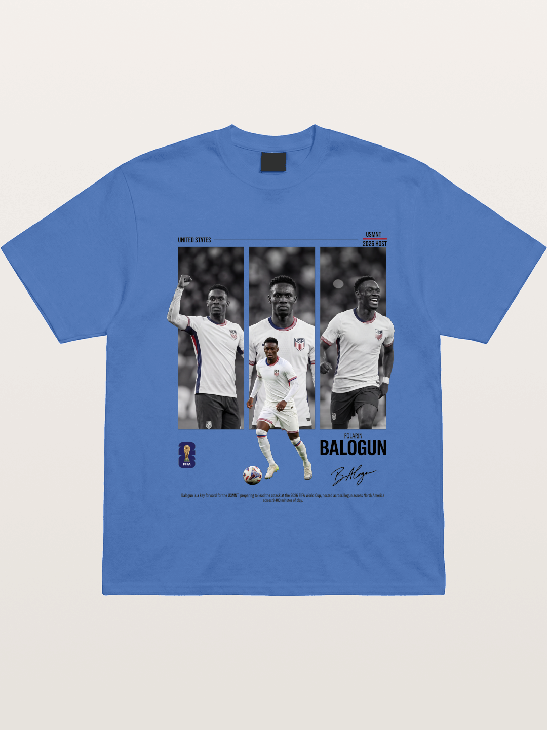 Folarin Balogun Three Panel Archive Gildan T-shirt