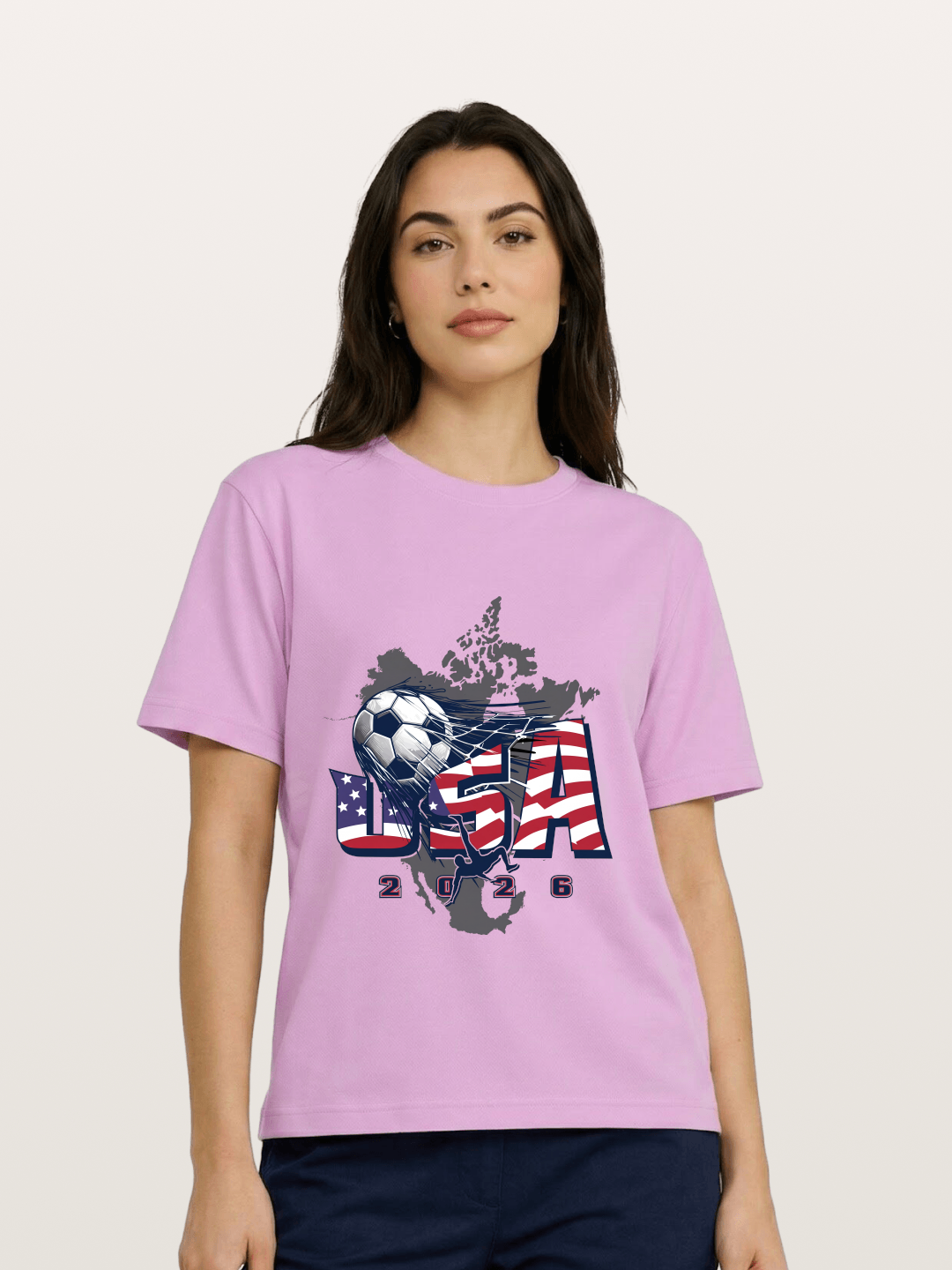 American Flag Soccer Map 2026 Gildan T-shirt