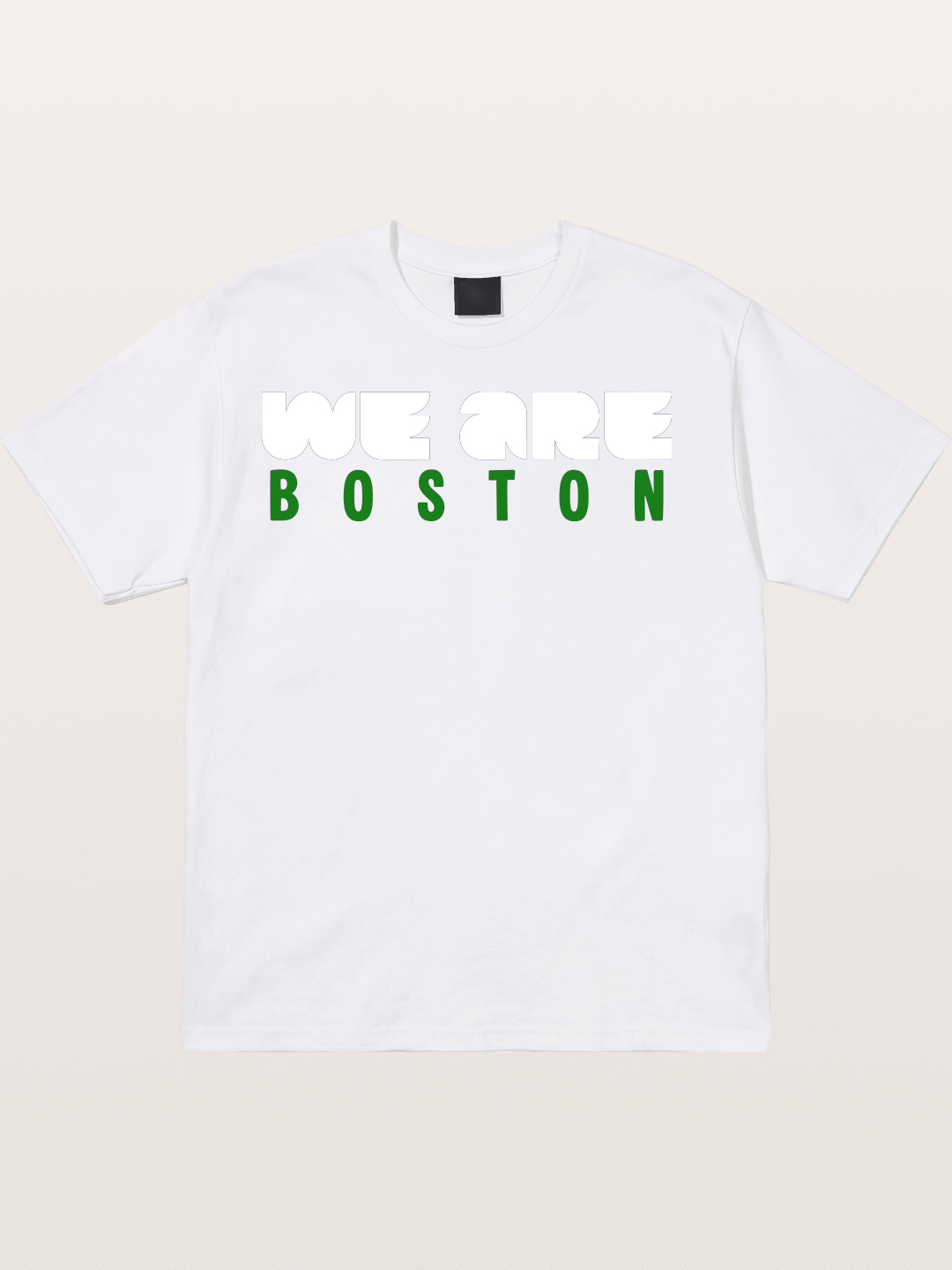 Boston Green Bold Text Cotton T-shirt