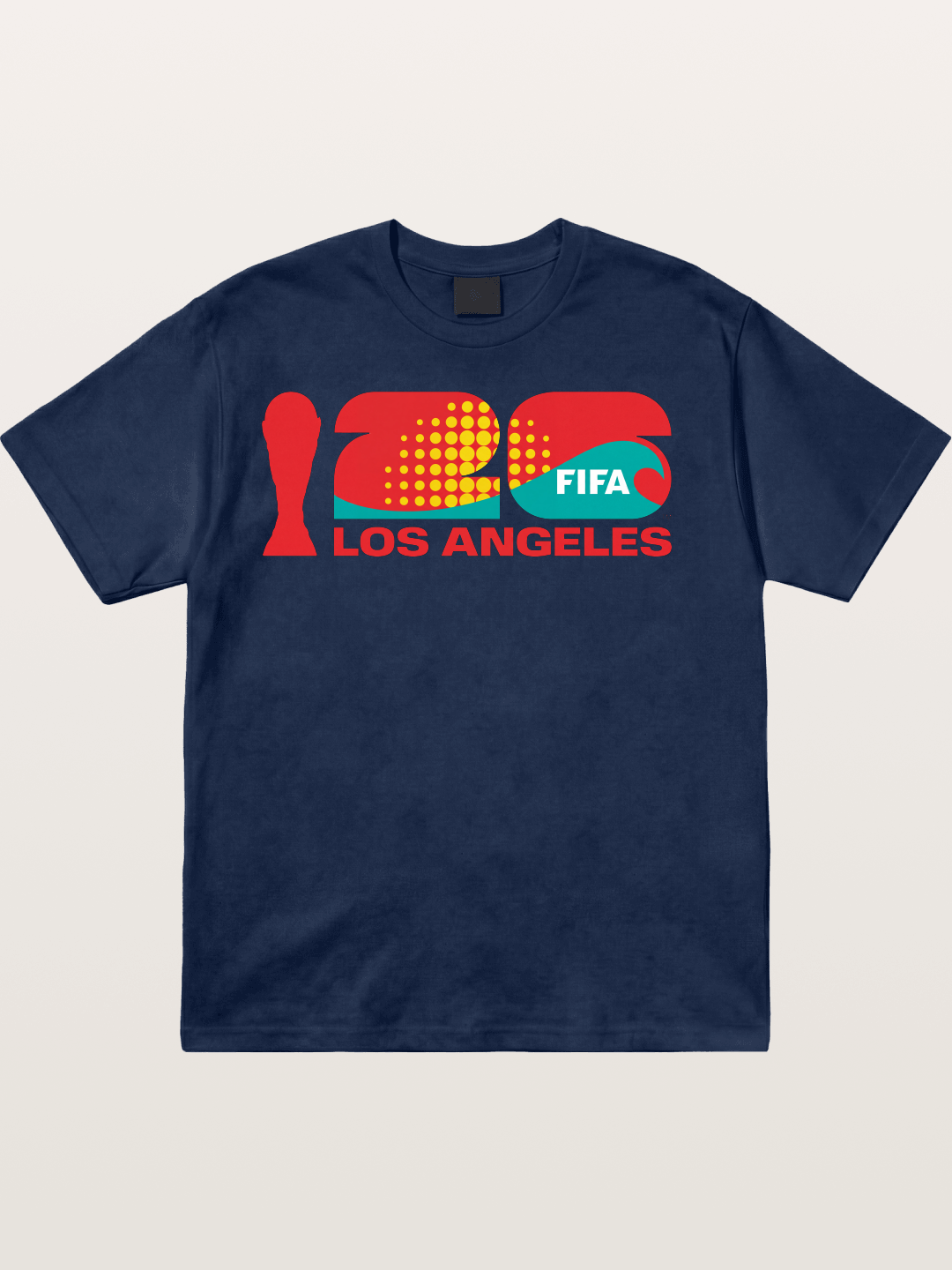 LA WC 2026 Geometric Dot Logo Cotton T-shirt