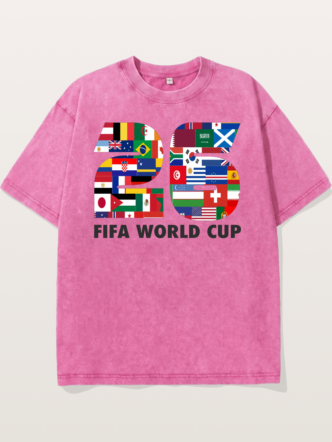 2026 World Cup Nations Flags Collage Washed T-shirt