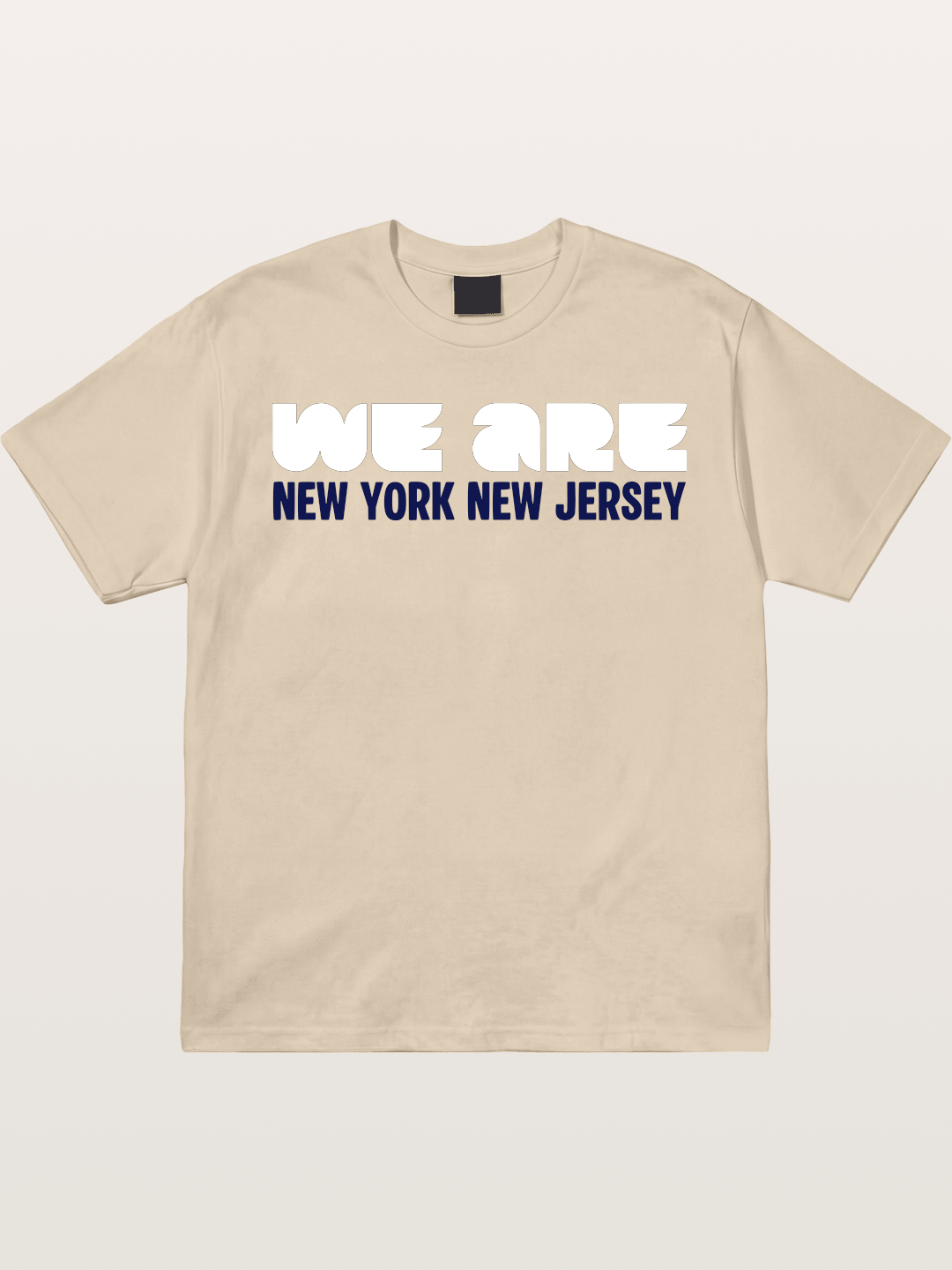 New York New Jersey Navy Typo Gildan T-shirt