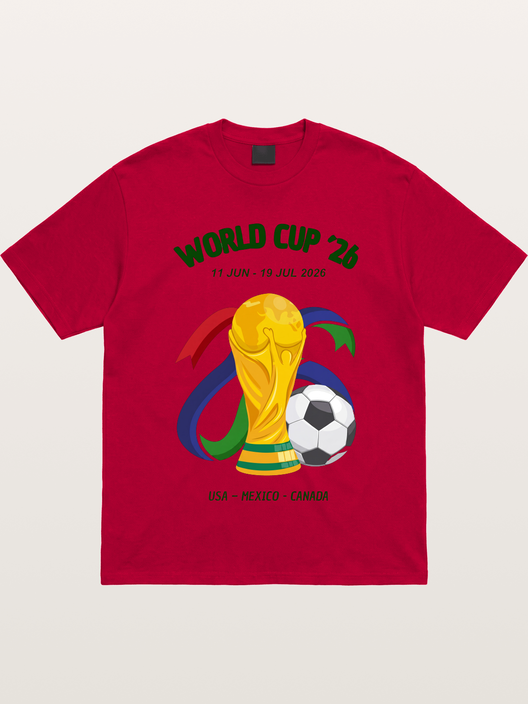 World Cup 26 Trophy and Soccer Ball Gildan T-shirt