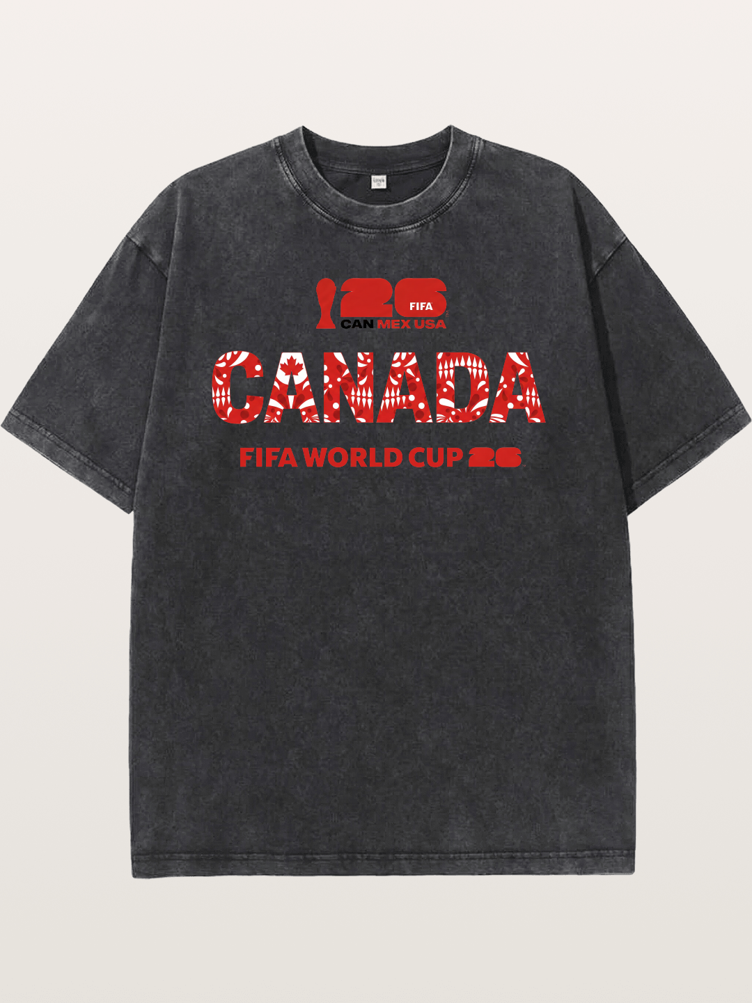 2026 World Cup Canada Floral Print Washed T-shirt