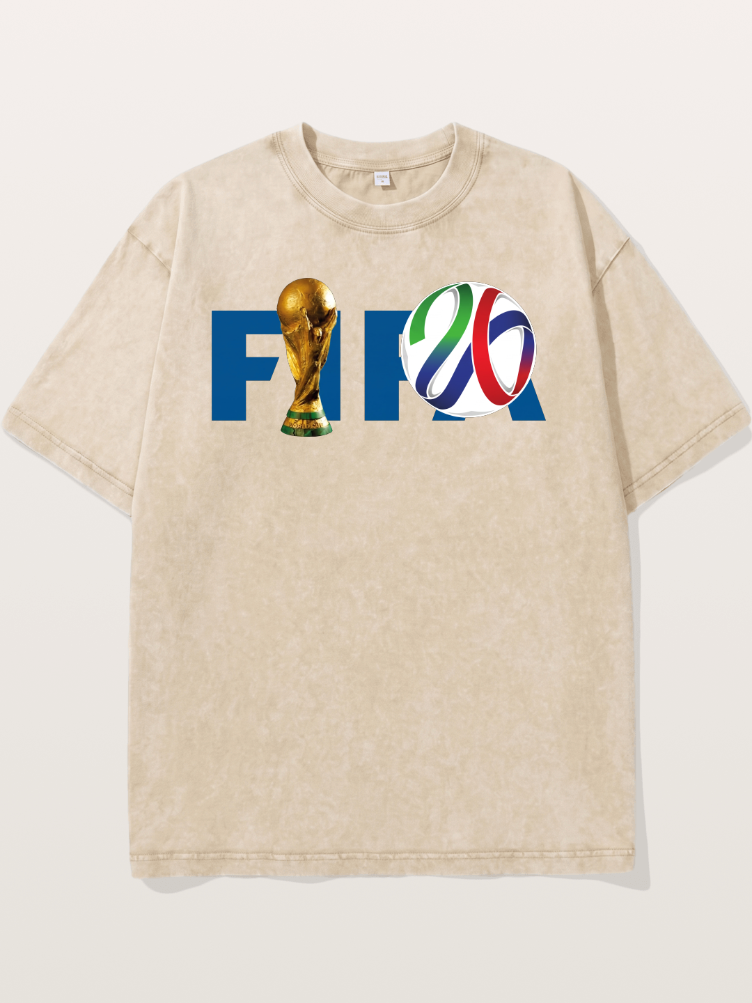 2026 WC Trophy and Color Ring Design Washed T-shirt