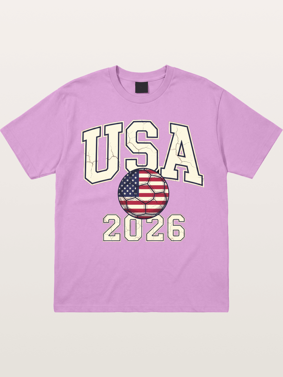 USA 2026 Cracked Letter Soccer Gildan T-shirt