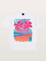Miami WC 2026 Tropical Sunset Beach Cotton T-shirt