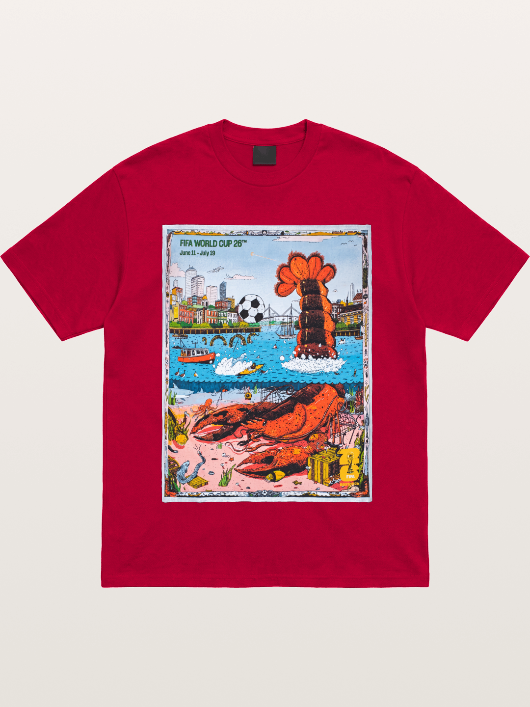 FIFA 2026 Coastal City Lobster Design Gildan T-shirt