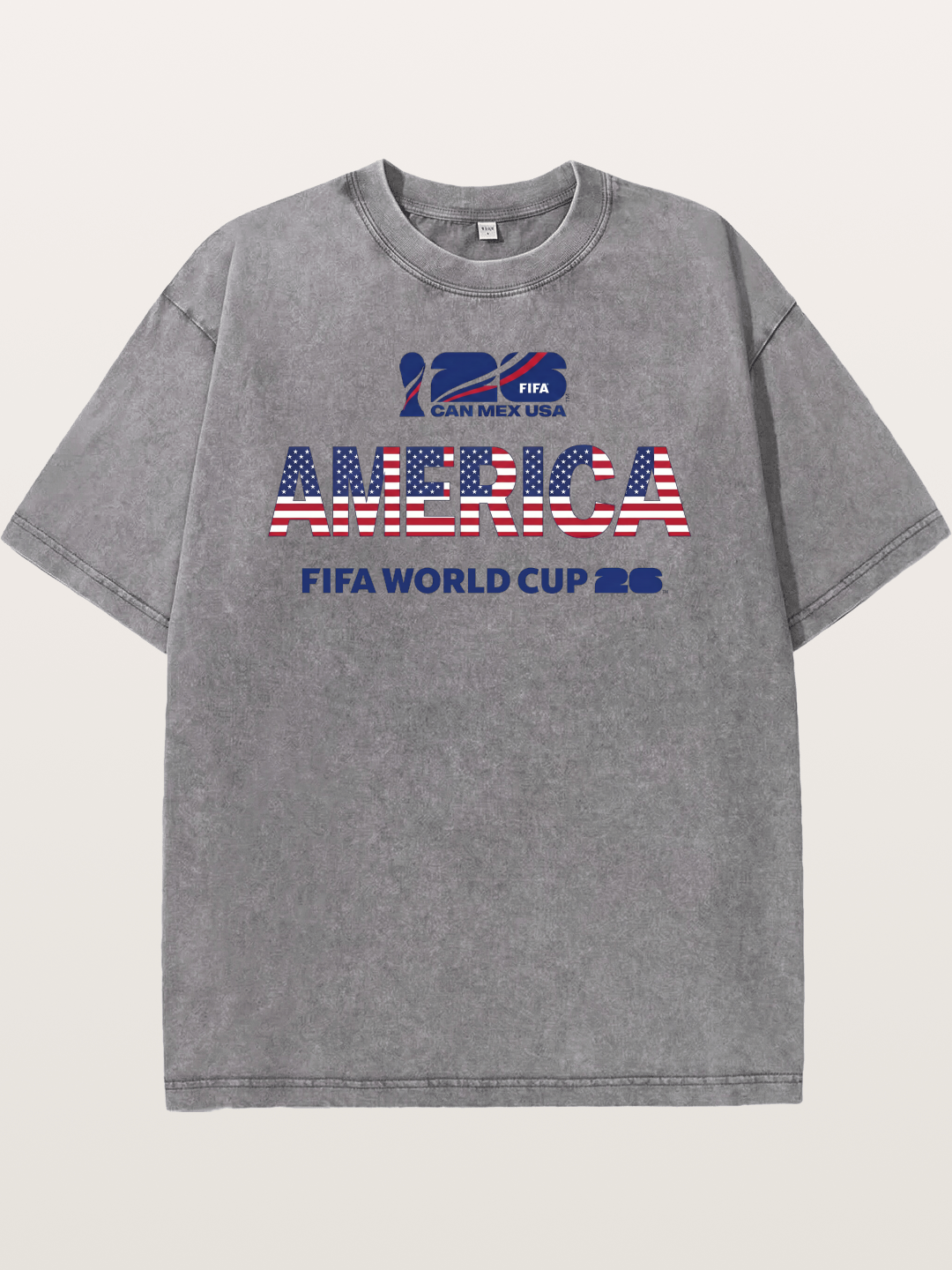 2026 World Cup MEXUSA Flag Art Washed T-shirt
