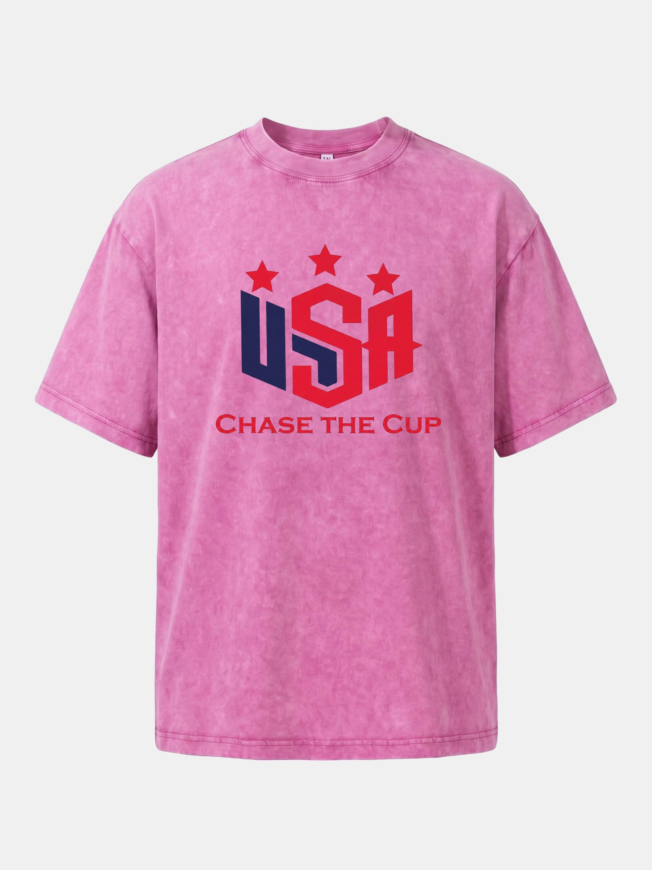 USA Chase The Cup Typography Washed T-shirt