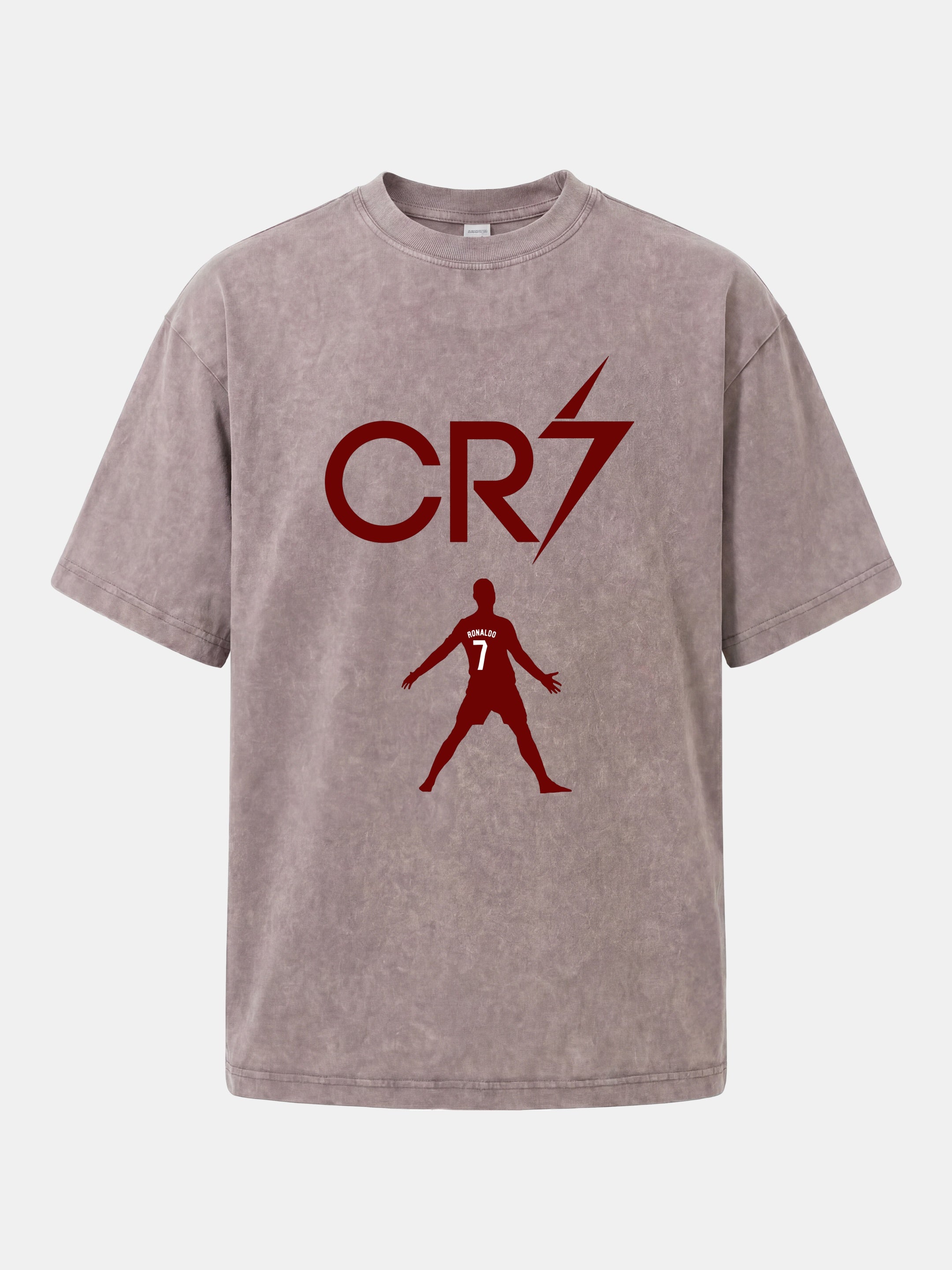 CR7 Initials And Player Silhouette Washed T-shirt