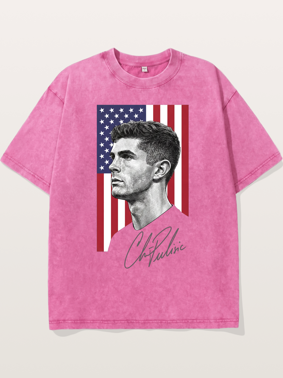 Christian Pulisic US Flag Backdrop Washed T-shirt