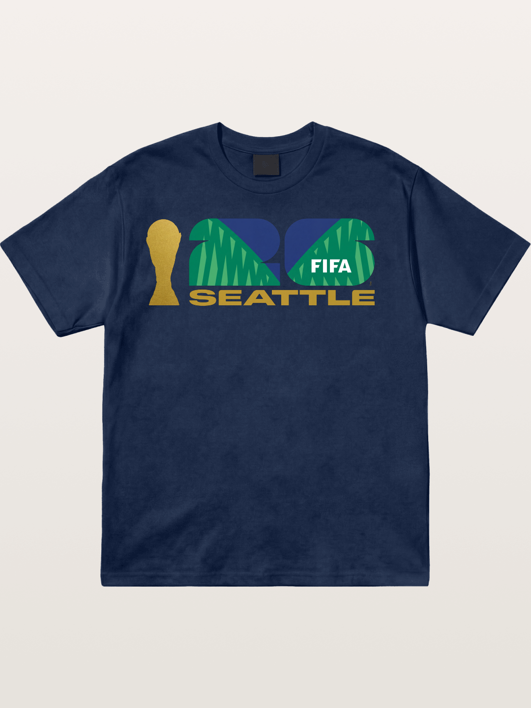 Seattle WC 2026 Gold Green Logo Cotton T-shirt