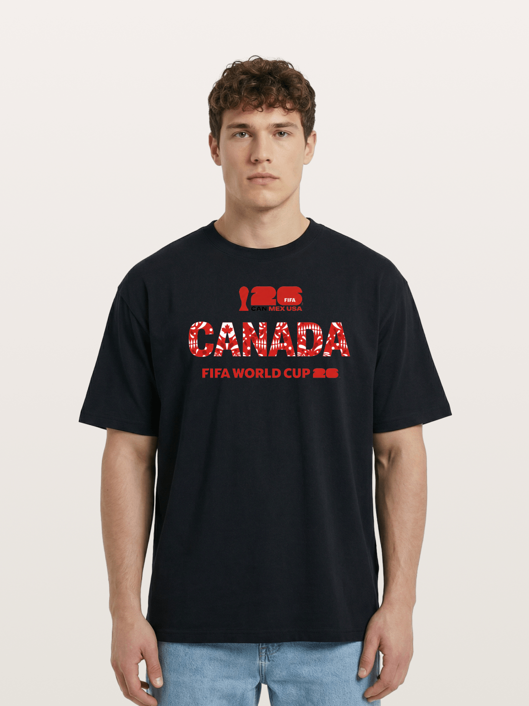 2026 World Cup Canada Floral Print Cotton T-shirt
