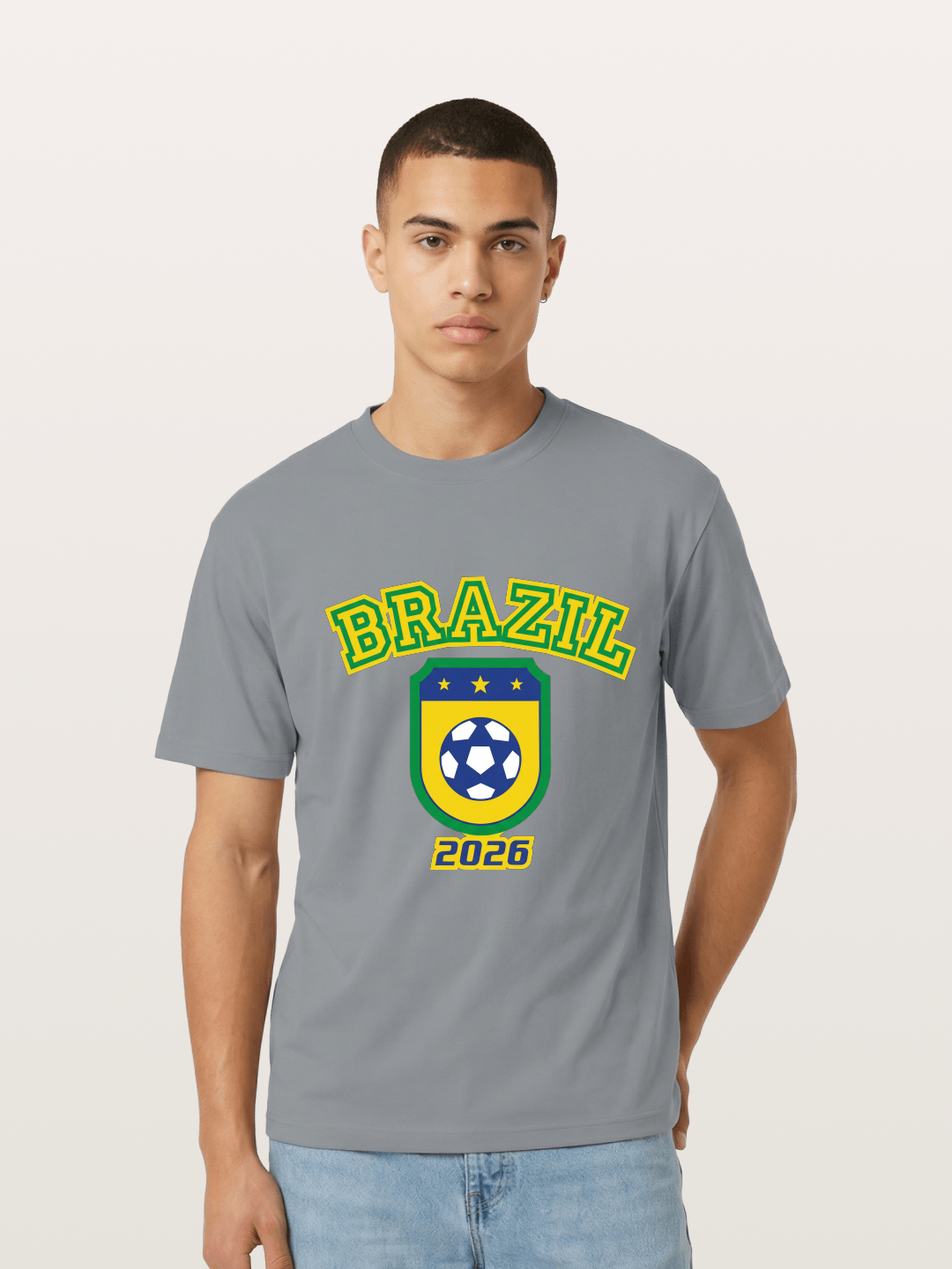 Brazil 2026 World Cup Crest Gildan T-shirt