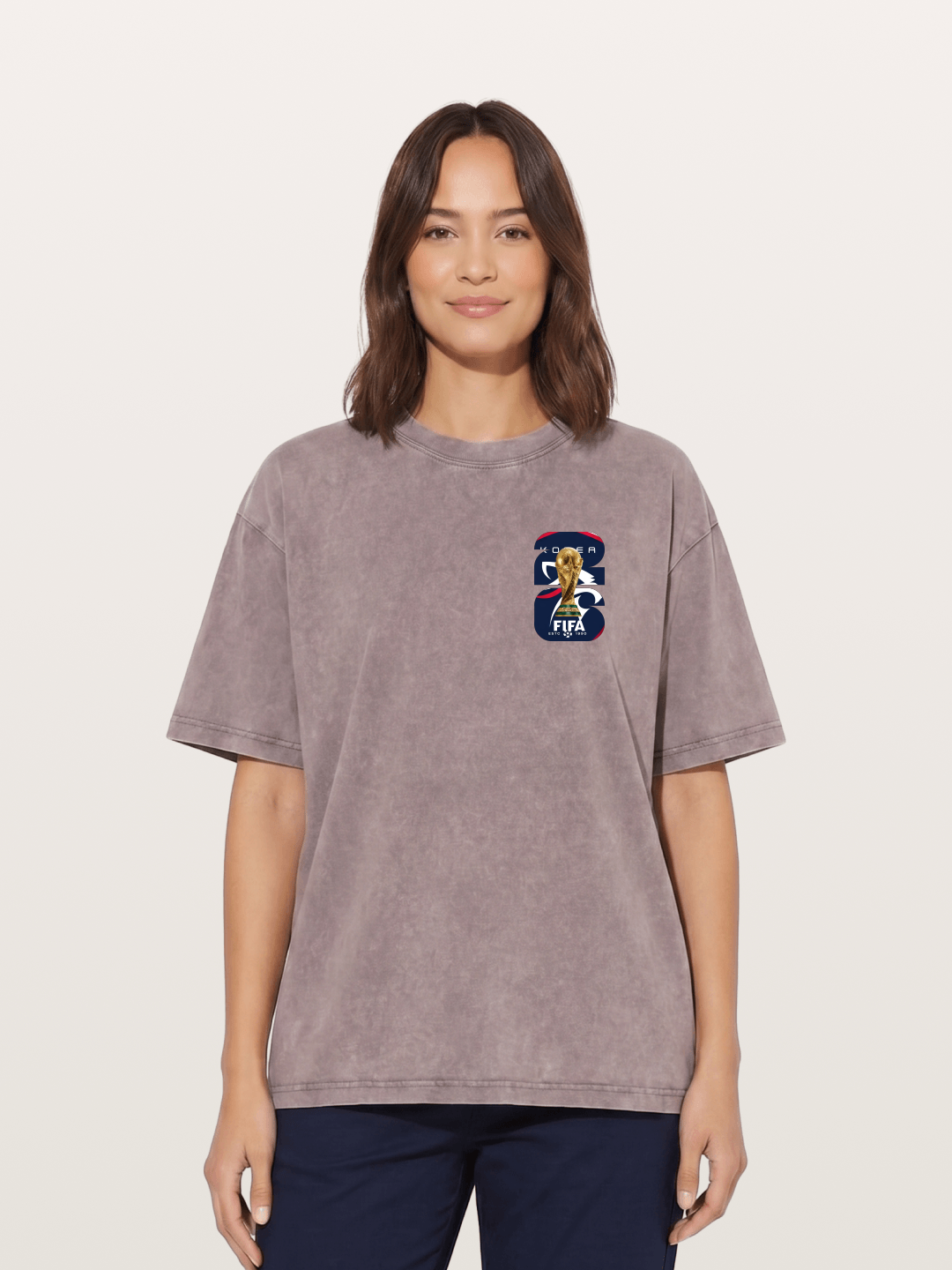 Korea World Cup Trophy Emblem Washed T-shirt