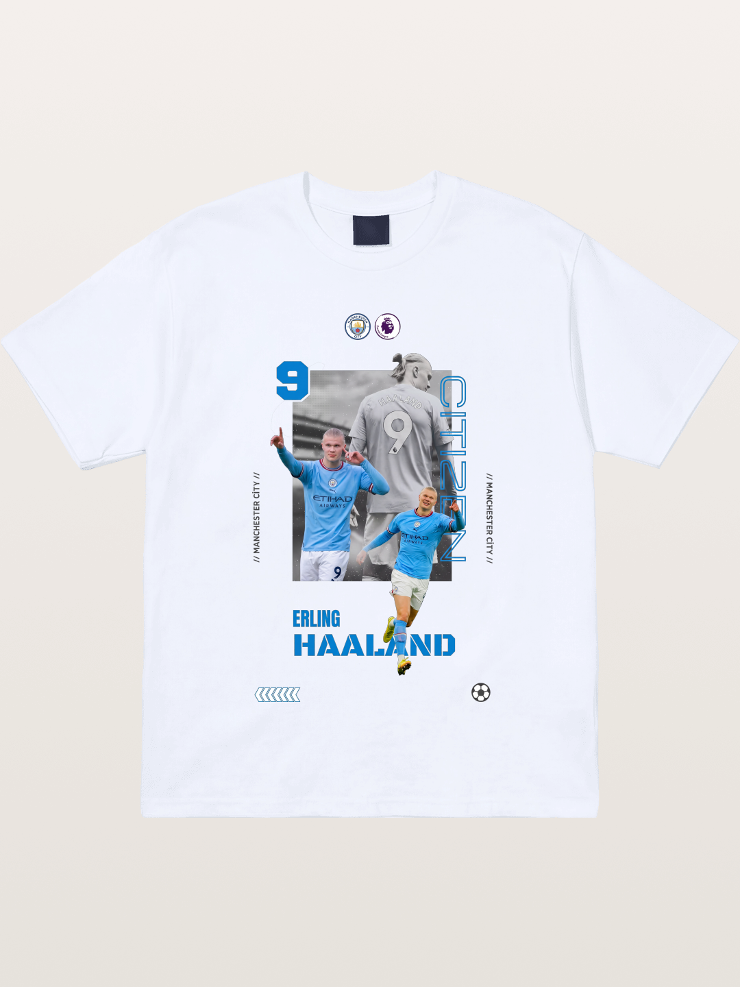 Haaland City Montage Print Gildan T-shirt
