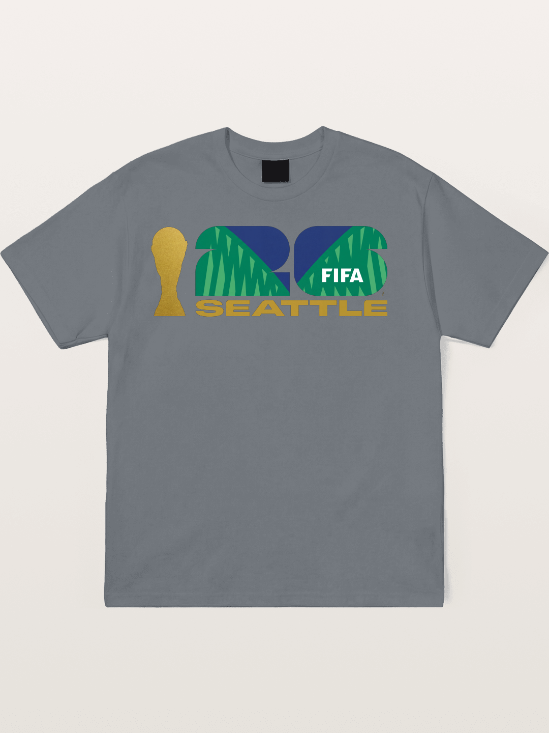 Seattle WC 2026 Gold Green Logo Cotton T-shirt