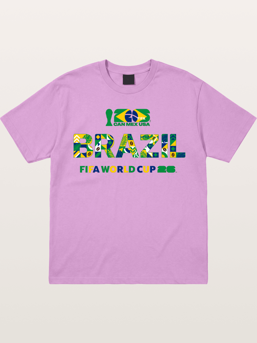 Brazil 2026 Floral Pattern Art Gildan T-shirt