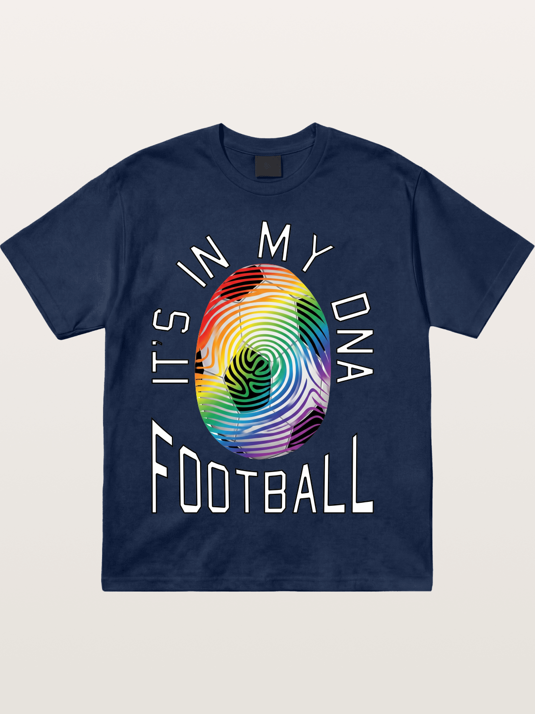 Football DNA Rainbow Print Cotton T-shirt
