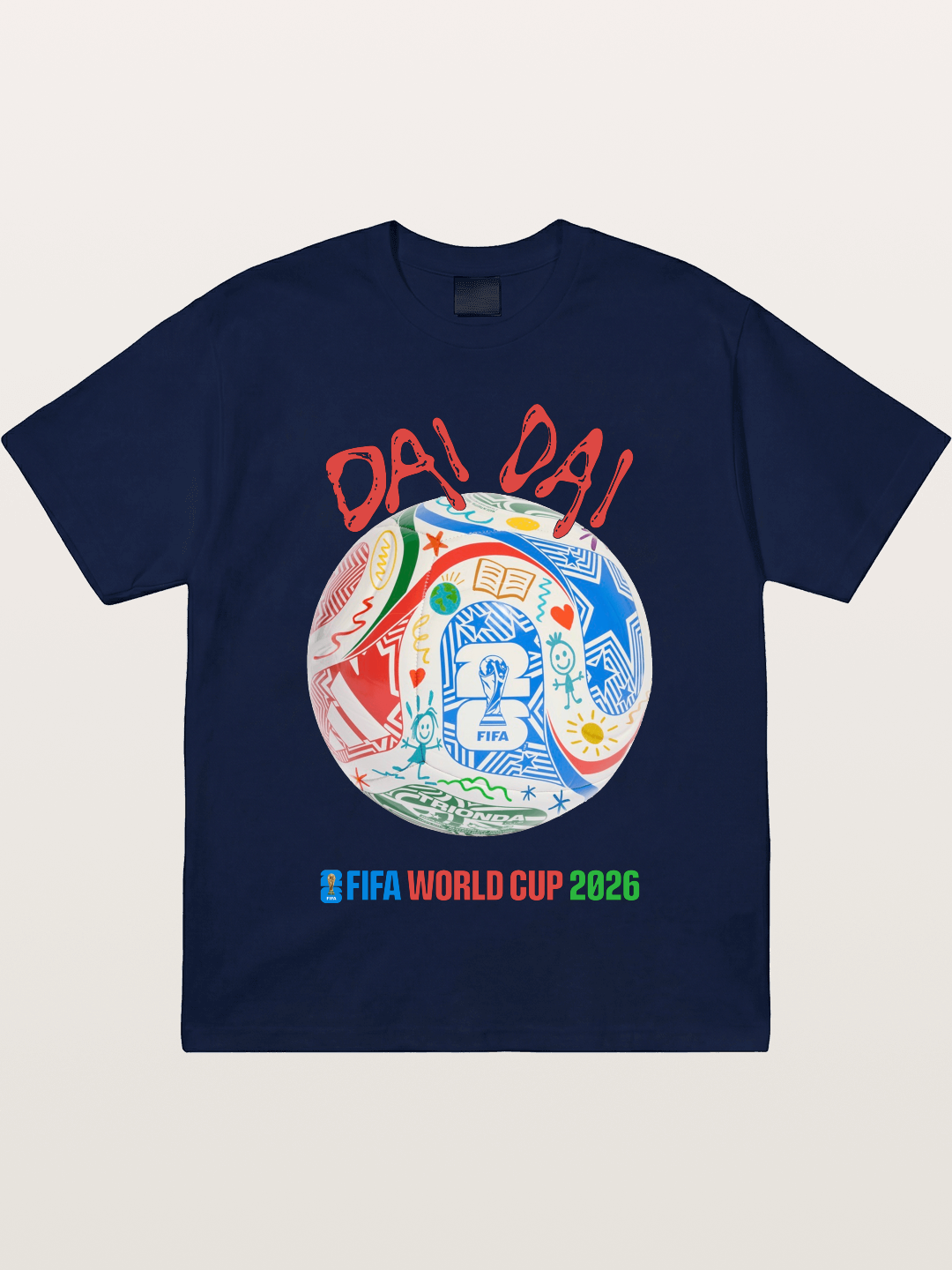 FIFA World Cup 2026 Doodle Soccer Ball Gildan T-shirt