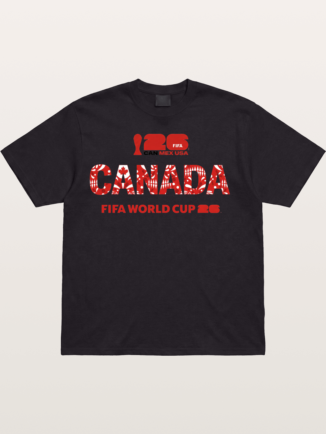 2026 World Cup Canada Floral Print Cotton T-shirt