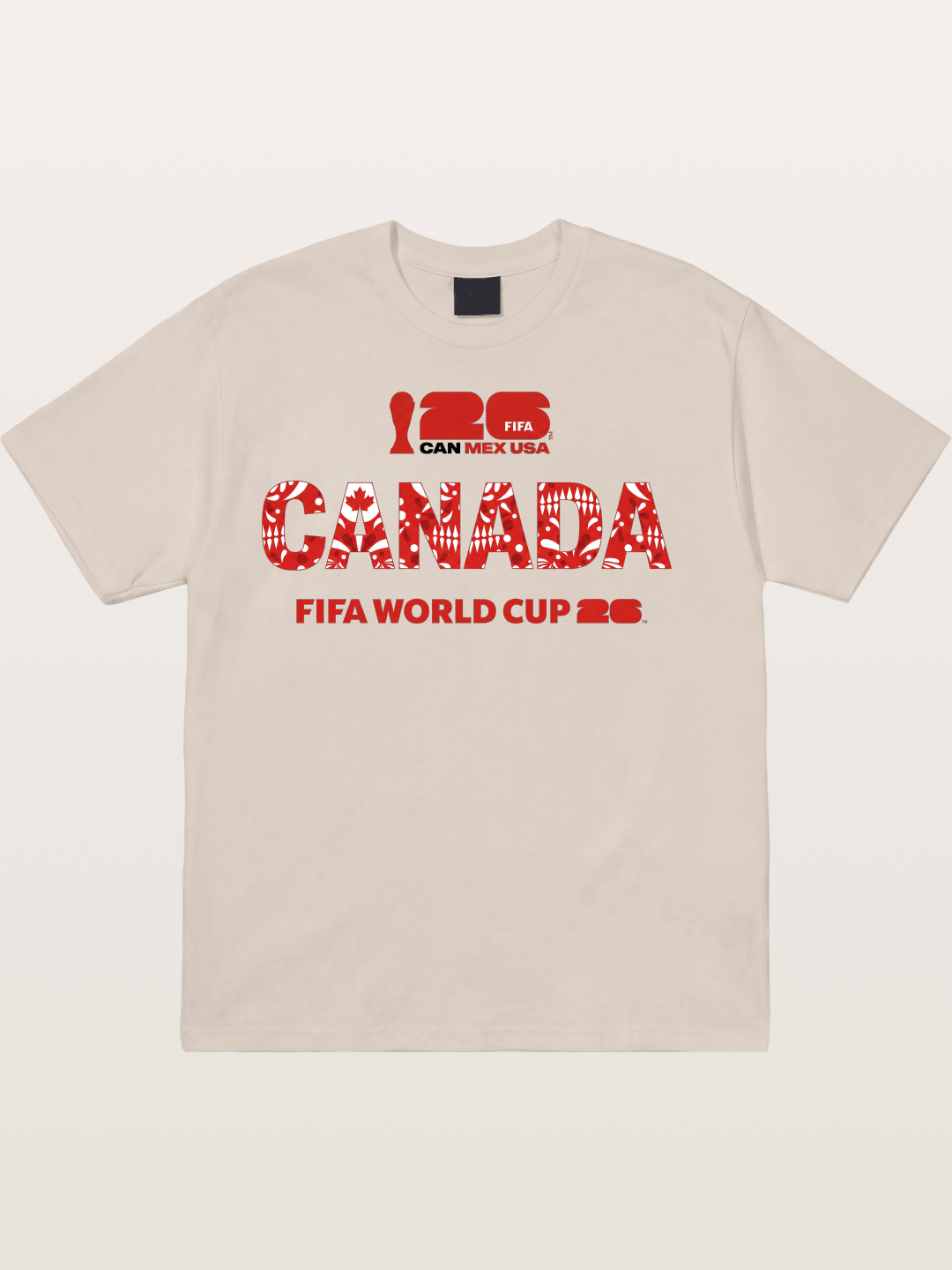 2026 World Cup Canada Floral Print Cotton T-shirt