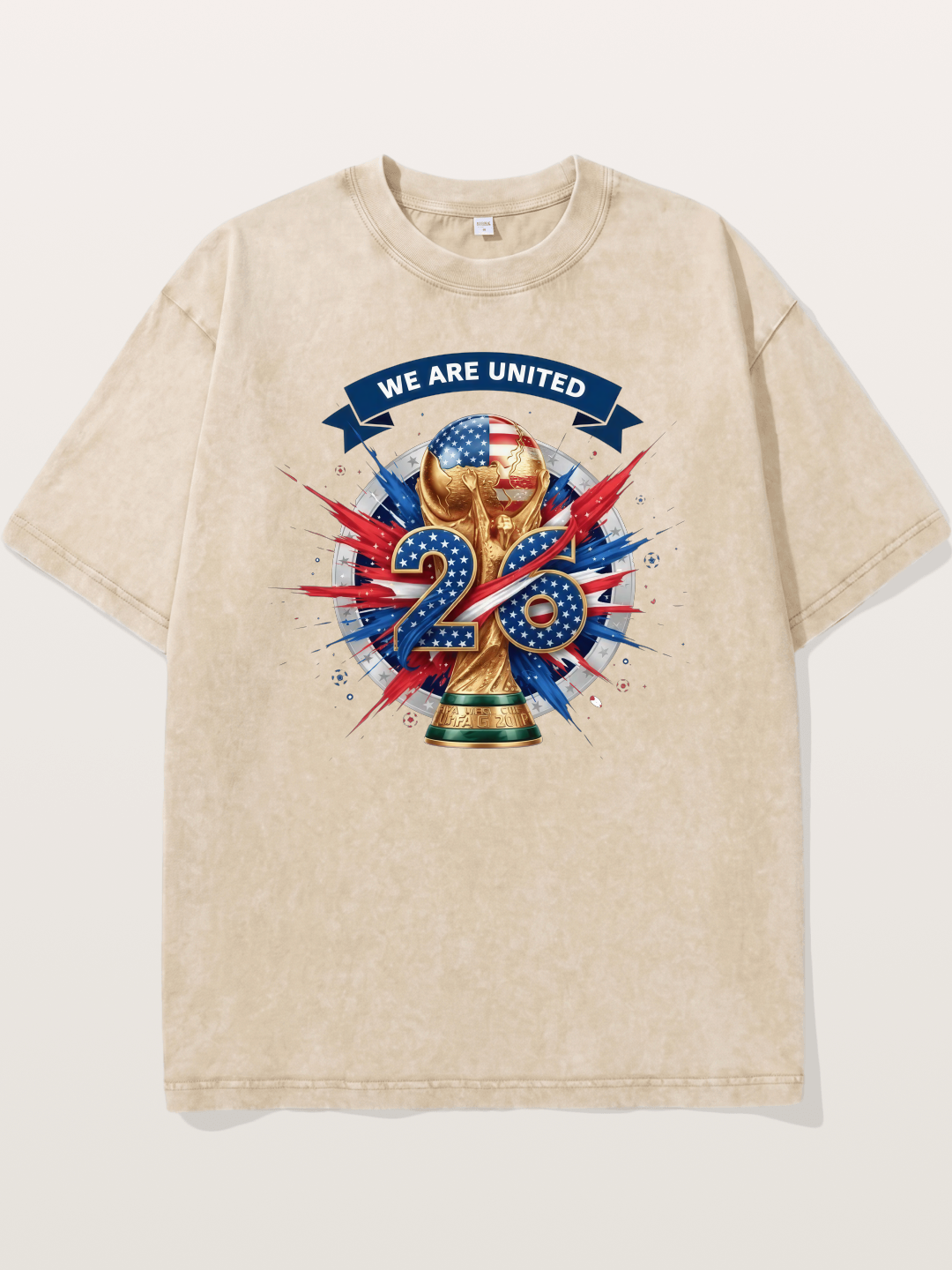 2026 WC We Are United Print Washed T-shirt