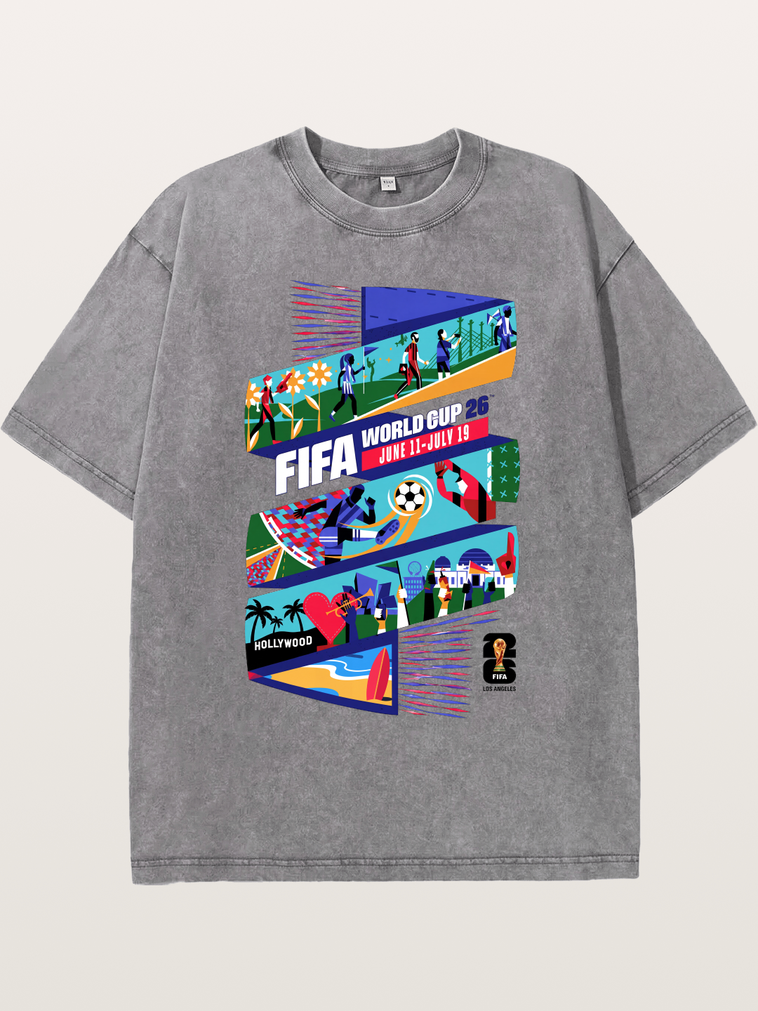 FIFA 2026 LA WC Poster Washed T-shirt