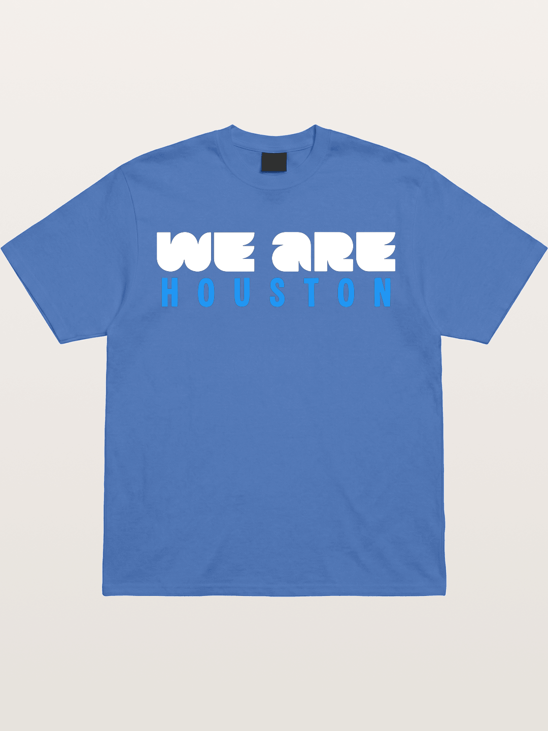 Houston Bright Blue Typo Gildan T-shirt