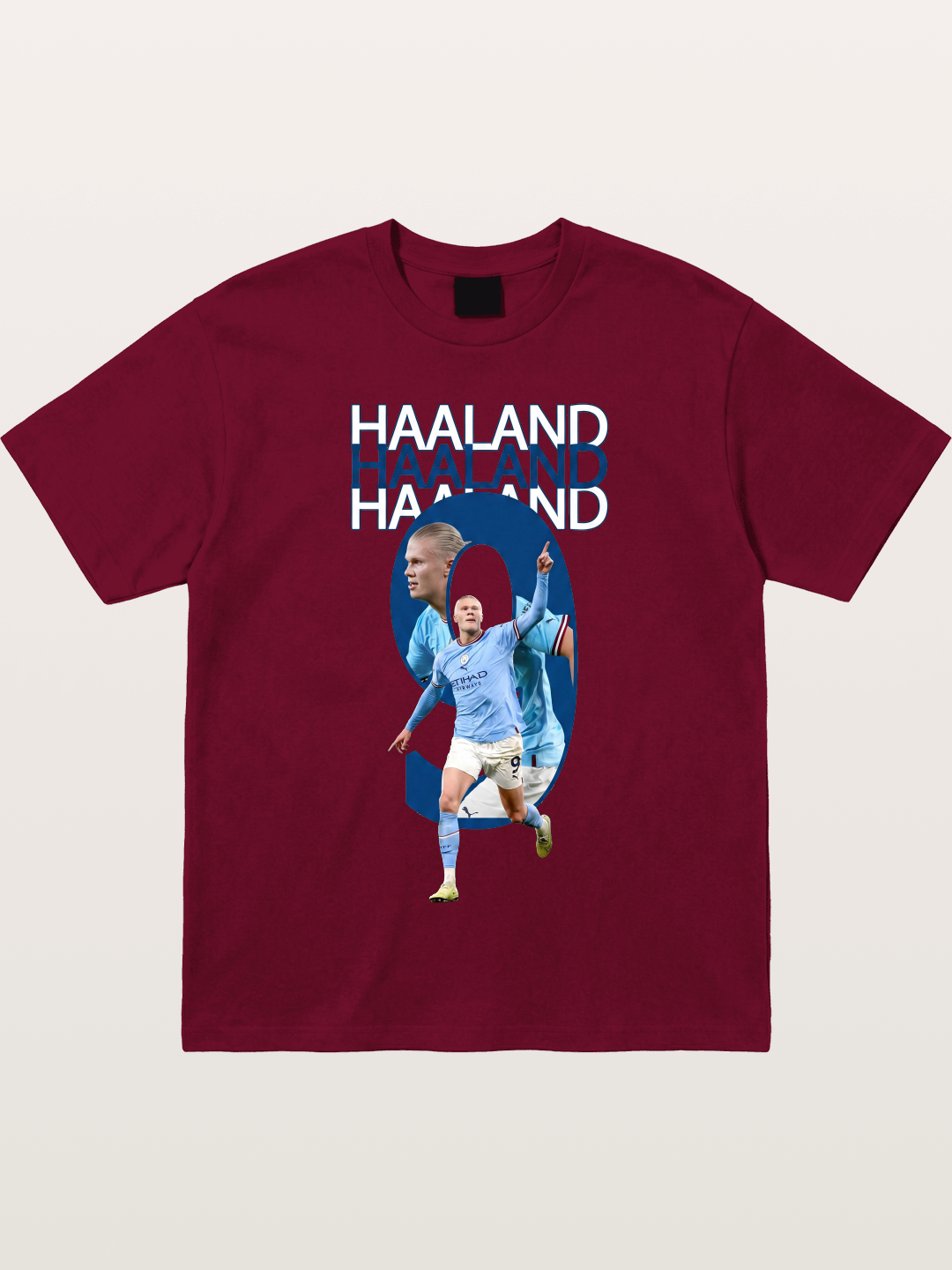 Haaland Man City Number 9 Art Gildan T-shirt