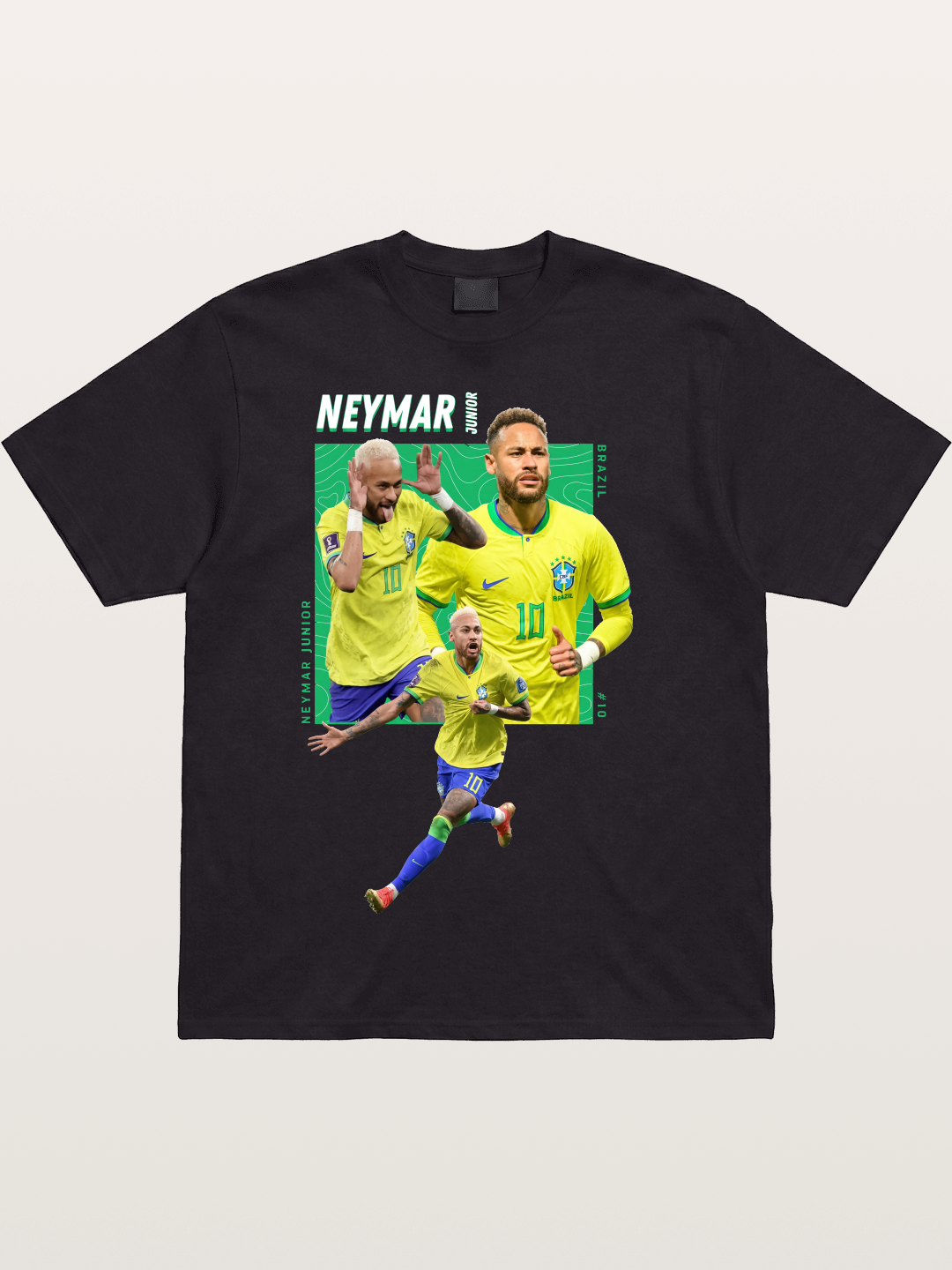 Neymar Collage Brazil Poster Cotton T-shirt