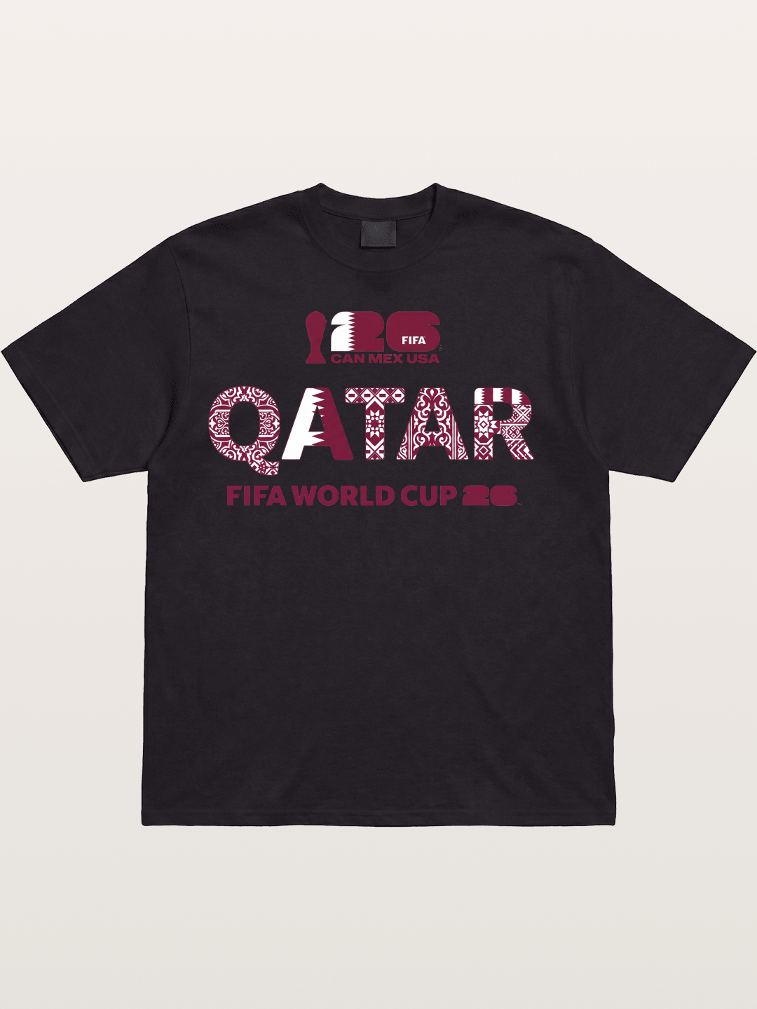 Qatar 2026 Geometric Ornament Art Cotton T-shirt