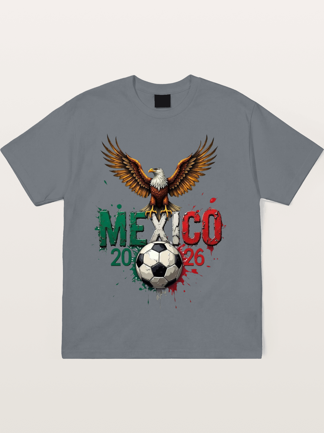 Mexico 2026 WC Eagle Print Cotton T-shirt