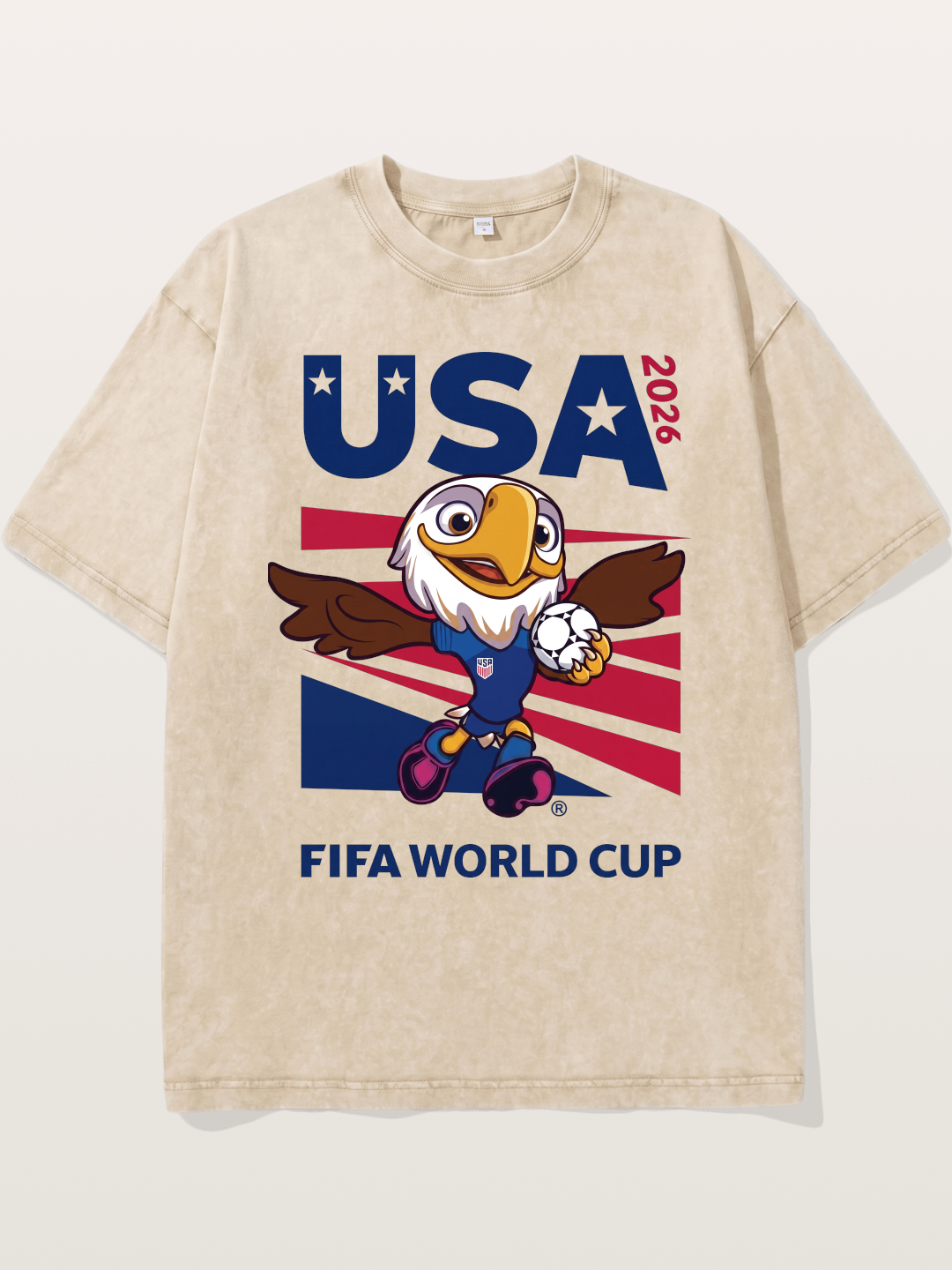 USA Eagle Mascot World Cup Washed T-shirt
