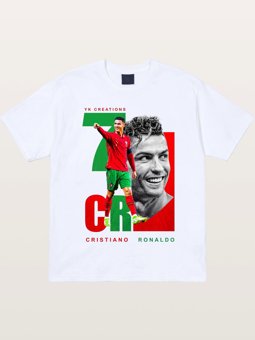 Ronaldo Portugal Dual Montage Gildan T-shirt