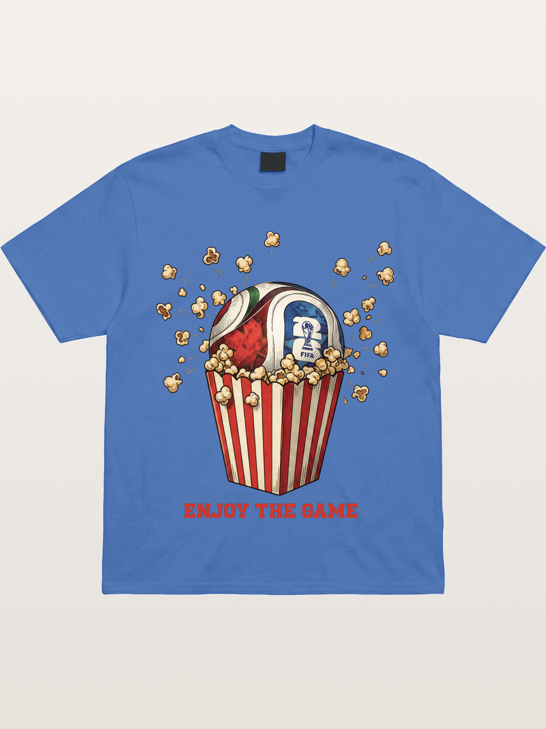 Soccer Ball in Popcorn Bucket Gildan T-shirt