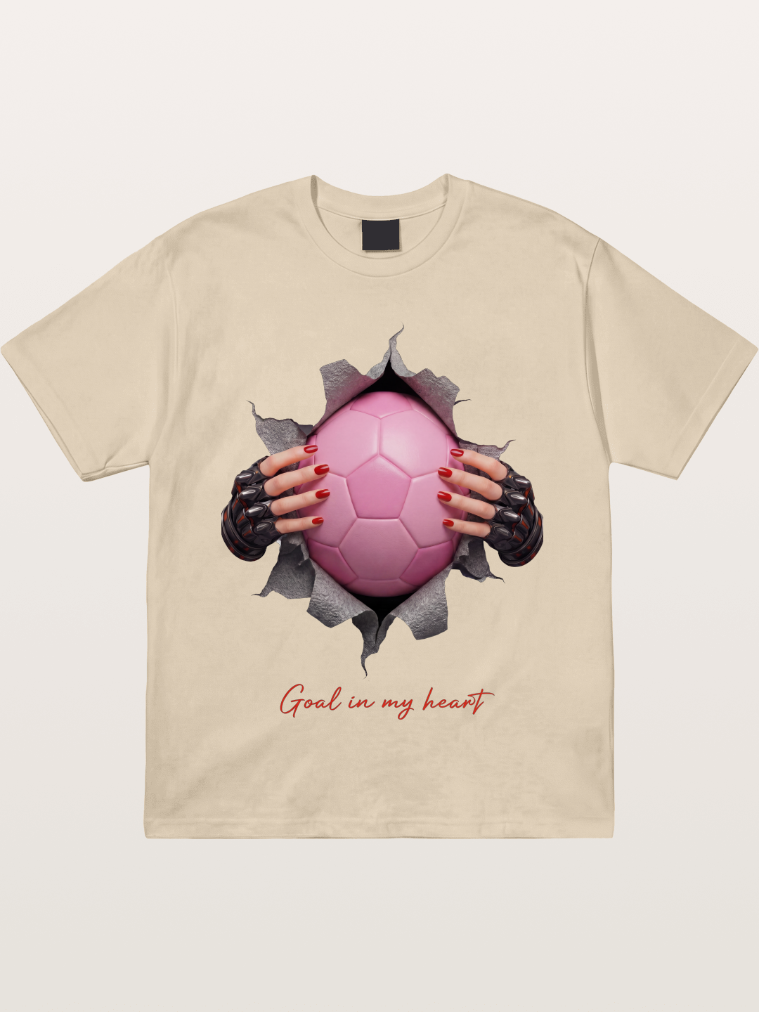 Pink Soccer Goal In My Heart Gildan T-shirt