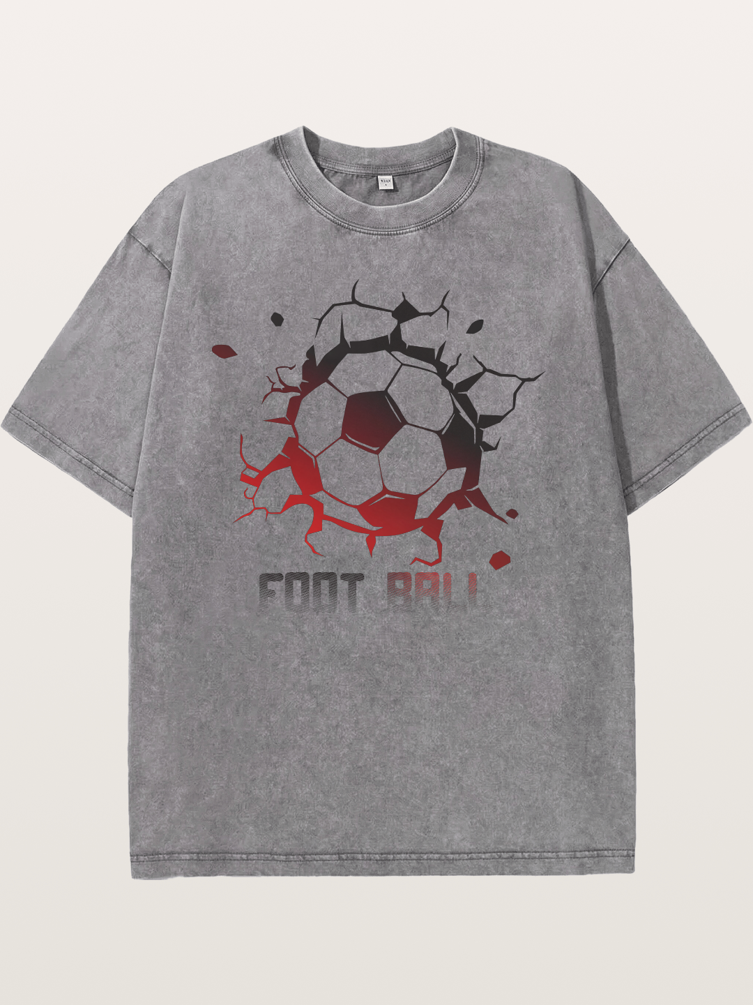 Football Crack Effect USA Style Washed T-shirt