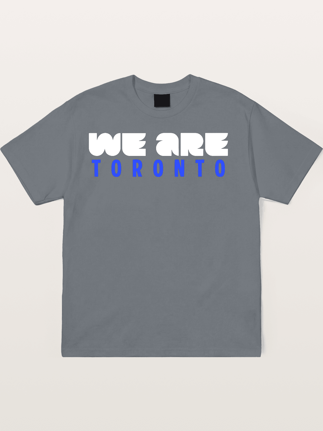 Toronto Blue-Red Two-Tone Text Cotton T-shirt