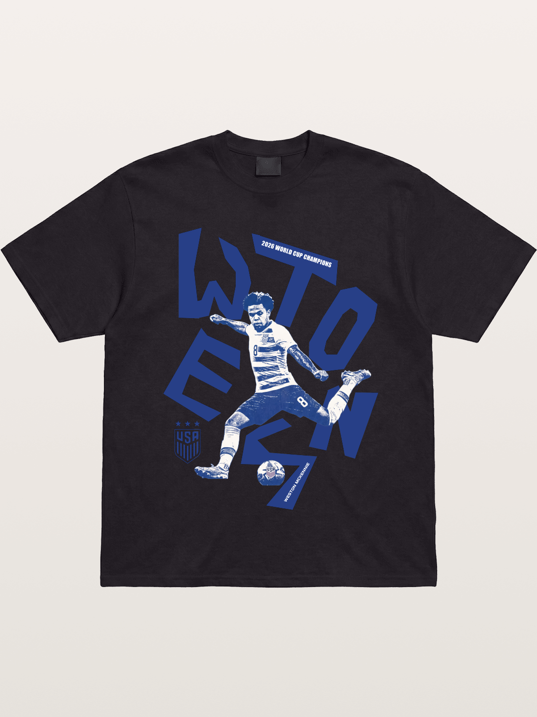 Weston Mckennie Bold USA Lettering Gildan T-shirt