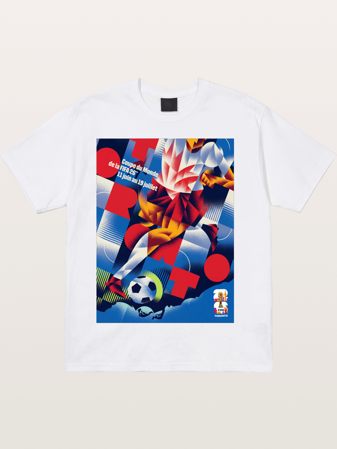Canada WC 2026 Soccer Player Abstract Cotton T-shirt