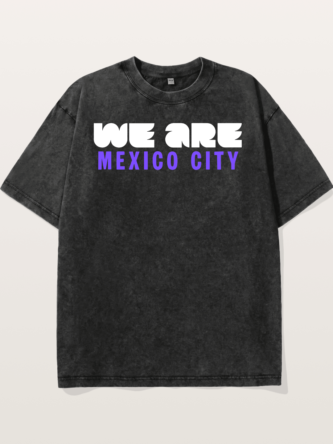 Mexico City Purple Bold Print Washed T-shirt